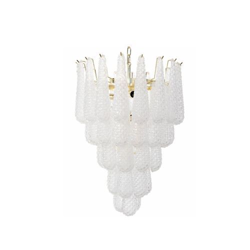 Lustre vintage - GOCCIA VINT - BOTTEGA VENEZIANA - en chrome / en verre / 7 ampoules