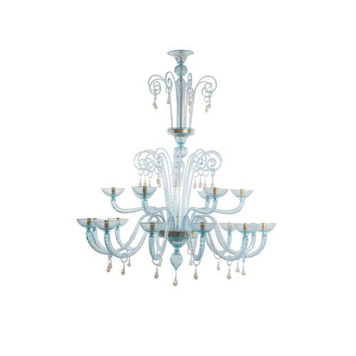 Lustre de style - DAMES - BOTTEGA VENEZIANA - en verre de Murano / feuille d'or / professionnel