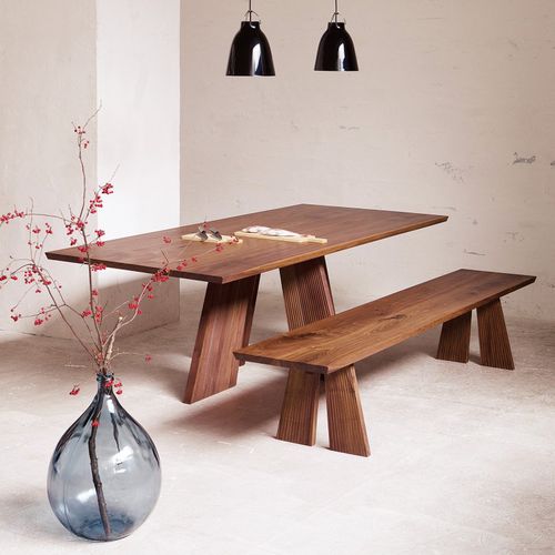 Banc contemporain - HAKAMA  - CondeHouse - en chêne / en noyer / contract