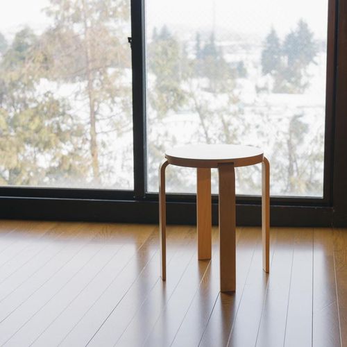 Tabouret contemporain - 111S[S] - CondeHouse - en érable / empilable / rond