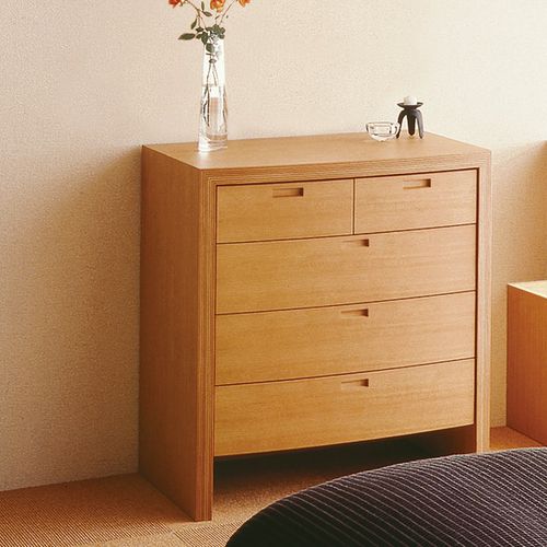 Chiffonnier contemporain - STRIPE DR-80 - CondeHouse - en noyer / plaqué bois / en bois massif