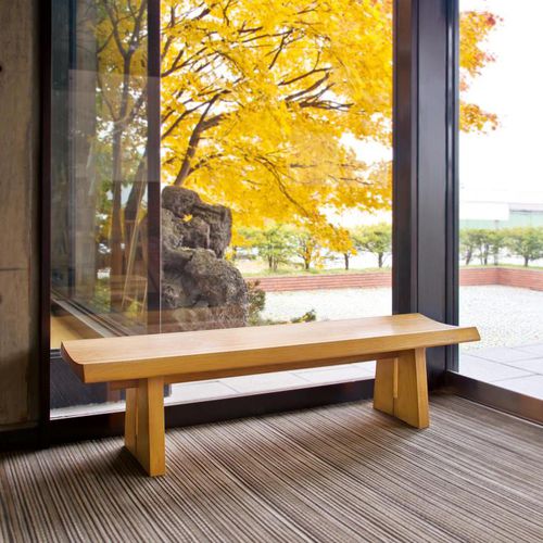 Banc public contemporain - RIKI - CondeHouse - en chêne / en bois massif / sans dossier