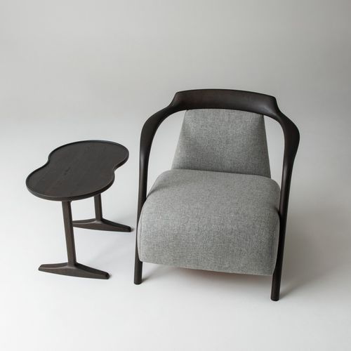 Fauteuil contemporain - NUPRI - CondeHouse - en tissu / en cuir / en chêne
