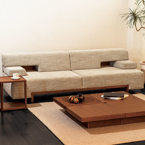 Canapé contemporain - ATILLA LUX - CondeHouse - en tissu / en cuir / avec accoudoirs