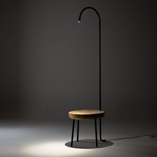 Tabouret contemporain - TUB - CondeHouse - en frêne / avec piètement en acier / pour le télétravail