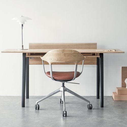 Bureau sur pied - FOUR - CondeHouse - contemporain / en frêne / droit