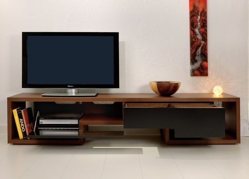 Meuble TV contemporain - ATILLA LUX - CondeHouse - lowboard / avec tiroirs / avec rangement intégré