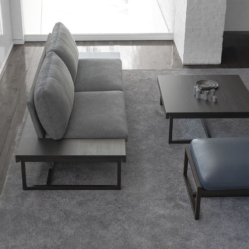 Canapé contemporain - SESTINA LUX Living (17) Onearm L(R) - CondeHouse - en tissu / en cuir / noir