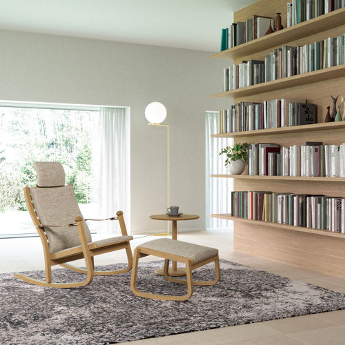 Repose-pied contemporain - SORI - CondeHouse - en tissu / en cuir