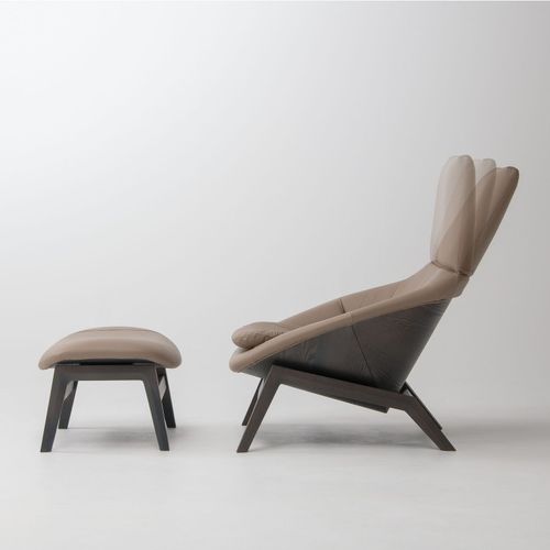 Fauteuil contemporain - LAGOOSE  - CondeHouse - en tissu / en cuir / en frêne