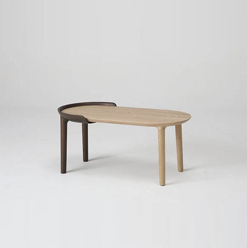 Table basse contemporaine - CRUST - CondeHouse - en chêne / avec piètement en chêne / ovale