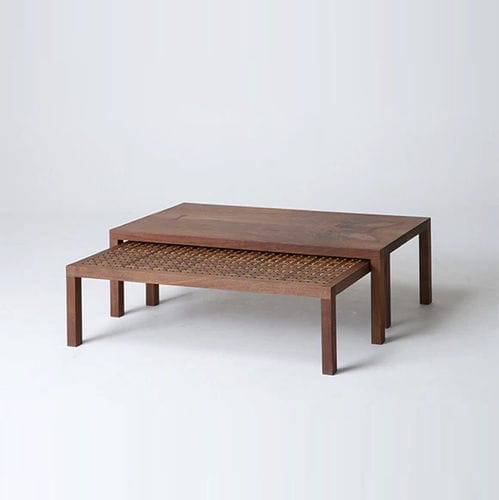 Table basse contemporaine - IPPONGI Kioritaku - CondeHouse - en chêne / en noyer / avec piètement en chêne