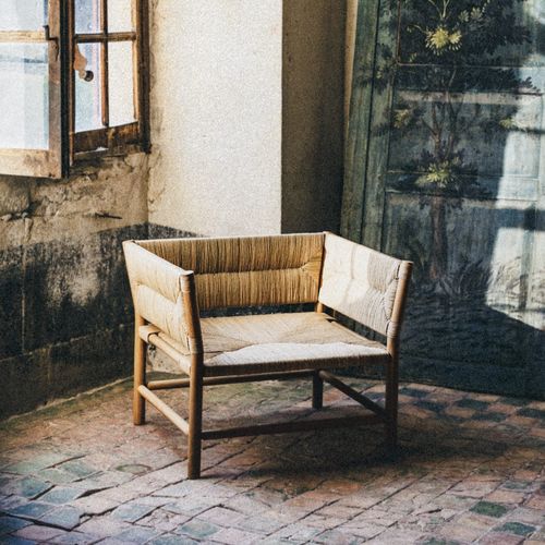 Fauteuil contemporain - FAUTUEI - Midi - en paille / en chêne