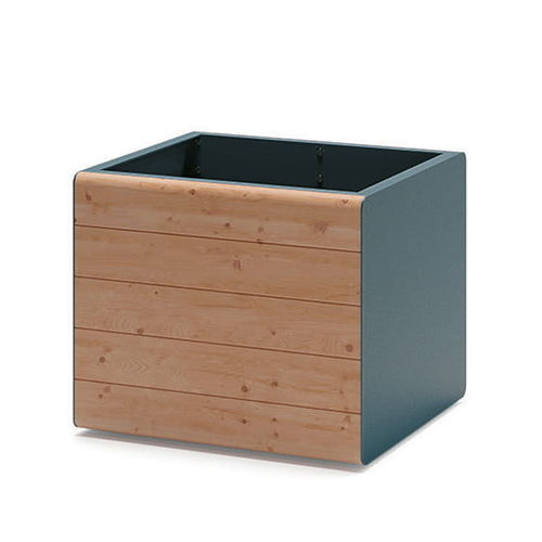 Jardinière en mélèze - Indre By - Københagen Outstanding - en acier à revêtement par poudre / en cube / contemporaine