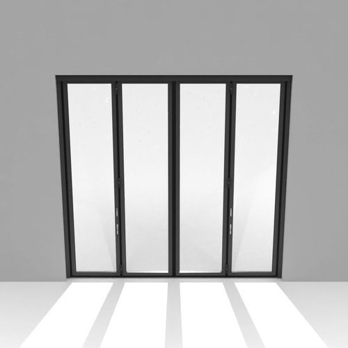Porte industrielle pliante - AL603EEF - Schneider Torsysteme - en aluminium / à économie d'energie / vitrée