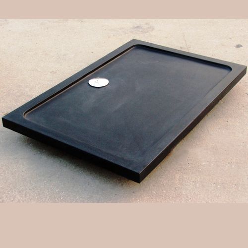 Bac à douche rectangulaire - JET BLACK GRANITE - INDIA STONE EXPORT - à carreler / en céramique