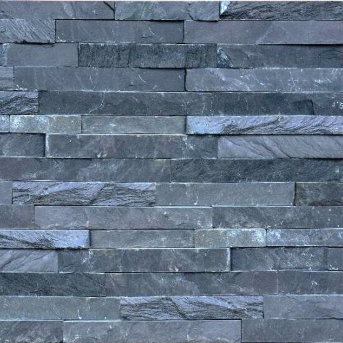 Parement en ardoise - ZAKRANA BLACK - INDIA STONE EXPORT - d'intérieur / d'extérieur / texturé