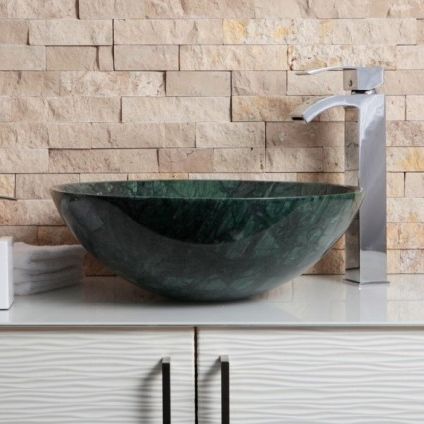 Vasque à poser - GREEN MARBLE - INDIA STONE EXPORT - simple / ronde / professionnelle