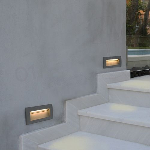 Luminaire encastrable au mur - HYDROSTEP - Tupex Electric - à LED / rectangulaire / IP65