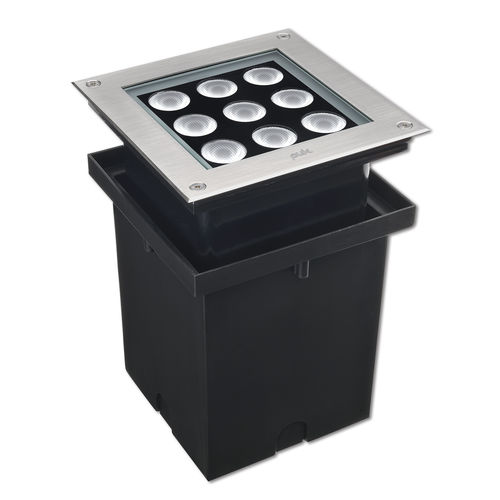 Luminaire encastrable au sol - HYDROQUADOR - Tupex Electric - à LED / carré / IP67