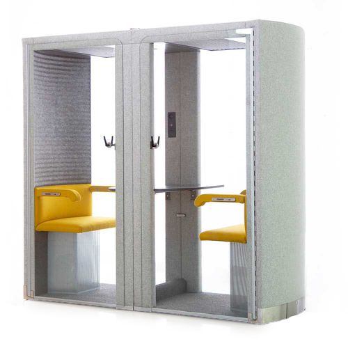Bureau POD acoustique - SSHHH 2 & 4 - EVAVAARA DESIGN - avec éclairage LED intégré / USB / en tissu