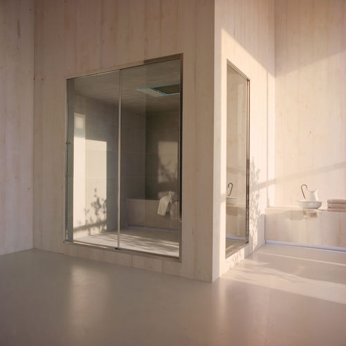 Panneau en verre trempé - FIT - EFFE - transparent / pour douche / pour sauna
