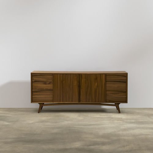 Buffet contemporain - Finn - LITOOC - en noyer / avec tiroirs / sur mesure