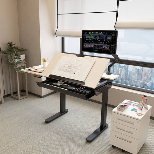 Bureau sur pied - ET120 - Loctek Ergonomic Technology Corp. - contemporain / en bois / en métal