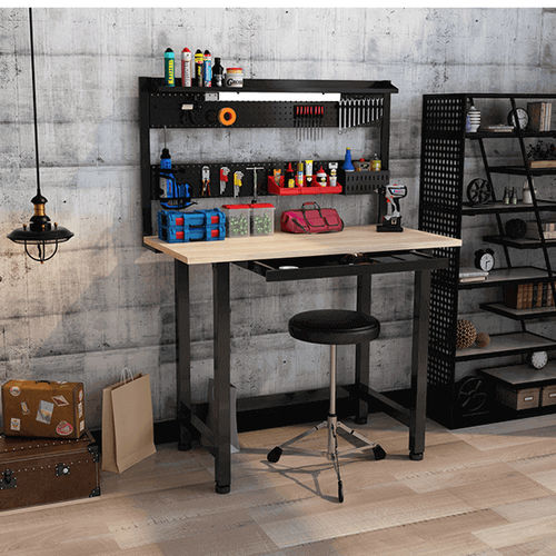 Table de travail contemporaine - WB201 - Loctek Ergonomic Technology Corp. - en bois / avec piètement en métal / rectangulaire