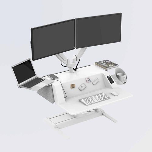 Bureau poste de travail - EMT106M - Loctek Ergonomic Technology Corp. - sur pied / contemporain / droit