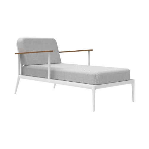 Chaise longue contemporaine - Divan Nature - MOWEE - en tissu / en bois / en aluminium