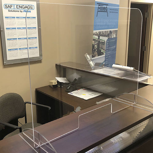 Séparateur de bureau de protection - SEFSB series - Allied - sur bureau / en PVC / transparent