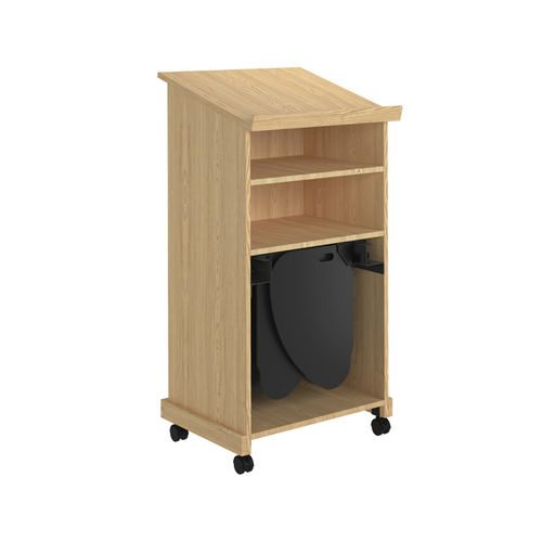 Pupitre de conférence - IPTD-K - DIVERSIFIED WOODCRAFTS - sur roulettes / en chêne / en placage de bois