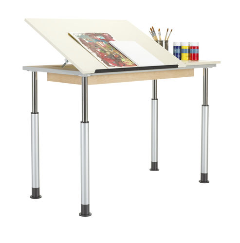 Table à dessin en stratifié - ALTD1-6030 - DIVERSIFIED WOODCRAFTS - en métal / rectangulaire / avec rangement