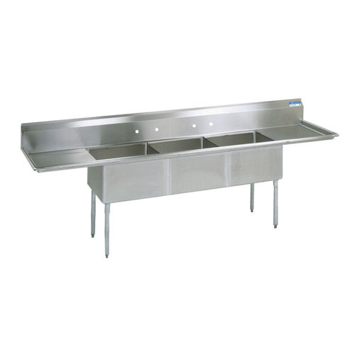 Évier 3 bacs - 250474 - DIVERSIFIED WOODCRAFTS - sans égouttoir / galvanisé / en inox