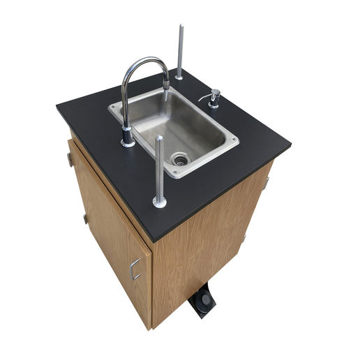 Lave-mains sur pied - WSP1-2424K - DIVERSIFIED WOODCRAFTS - rectangulaire / en inox / en chêne