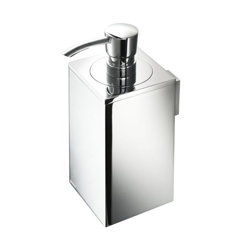 Distributeur de savon pour hôtel - 913516-02 - Geesa - mural / en métal chromé / manuel