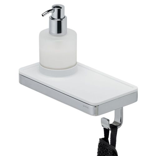 Distributeur de savon pour hôtel - 918816-02 - Geesa - mural / en plastique / en métal chromé