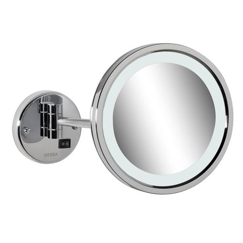 Miroir de salle de bain mural - 911088 - Geesa - contemporain / rond / en métal chromé