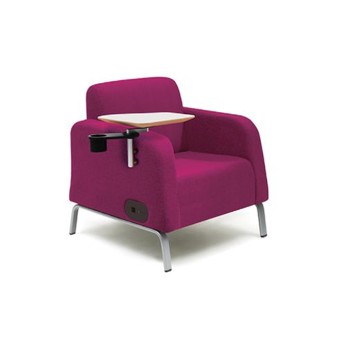 Fauteuil contemporain - MOTIV - PARAGON FURNITURE INC - en cuir / en tissu / à tablette