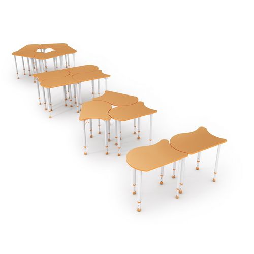 Table d'enseignement contemporaine - A&D - PARAGON FURNITURE INC - en stratifié / avec piètement en acier / rectangulaire