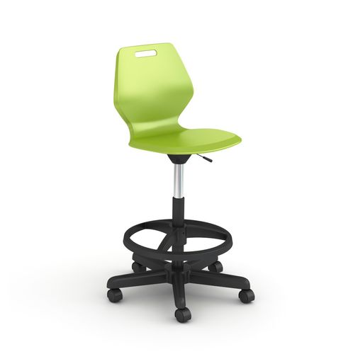 Chaise de travail en plastique - A&D READY - PARAGON FURNITURE INC - piètement étoile / à roulettes / pivotante