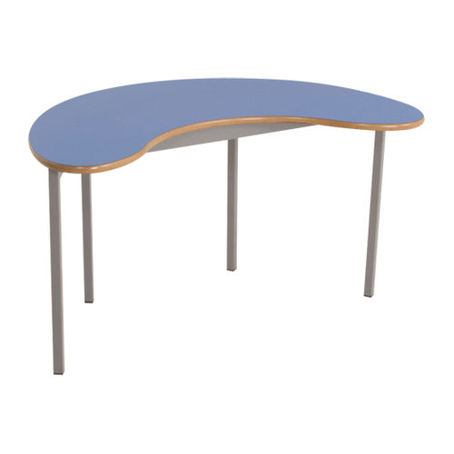 Table d'enseignement contemporaine - JELLY BEAN - ambic educational - en MDF stratifié / avec piètement en acier / courbée