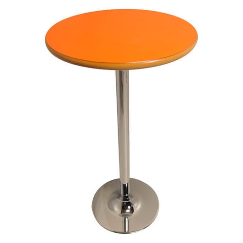 Table bistrot contemporaine - POSEUR - ambic educational - en MDF stratifié / avec piètement en métal / ronde