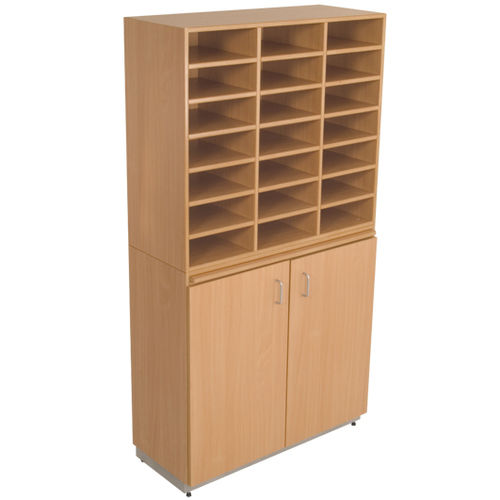 Armoire de classement haute - POST UNIT - ambic educational - MDF / avec porte battante / contemporaine