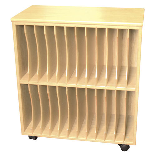 Armoire de classement basse - RING BINDER - ambic educational - MDF / à roulettes / contemporaine