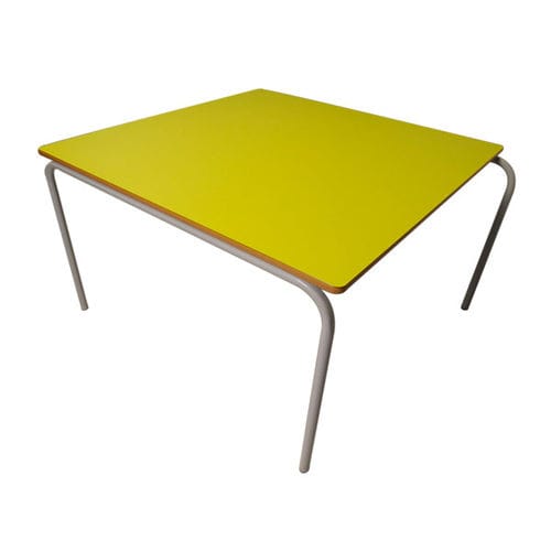 Table d'enseignement contemporaine - LARGE - ambic educational - en MDF stratifié / avec piètement en acier / carrée