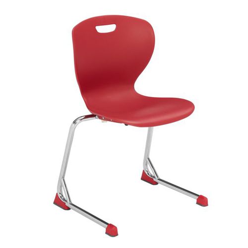 Chaise contemporaine - ZED - Academia furnitures industries - d'intérieur / en polypropylène / avec piètement en acier