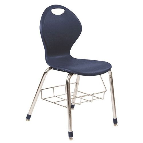 Chaise contemporaine - INSPIRATION WITH BOOK BASKET  - Academia furnitures industries - d'intérieur / en acier / en polypropylène
