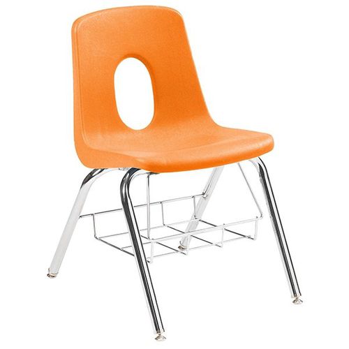 Chaise classique - CLASSIC WITH BOOKBASKET - Academia furnitures industries - d'intérieur / en polypropylène / avec piètement en acier